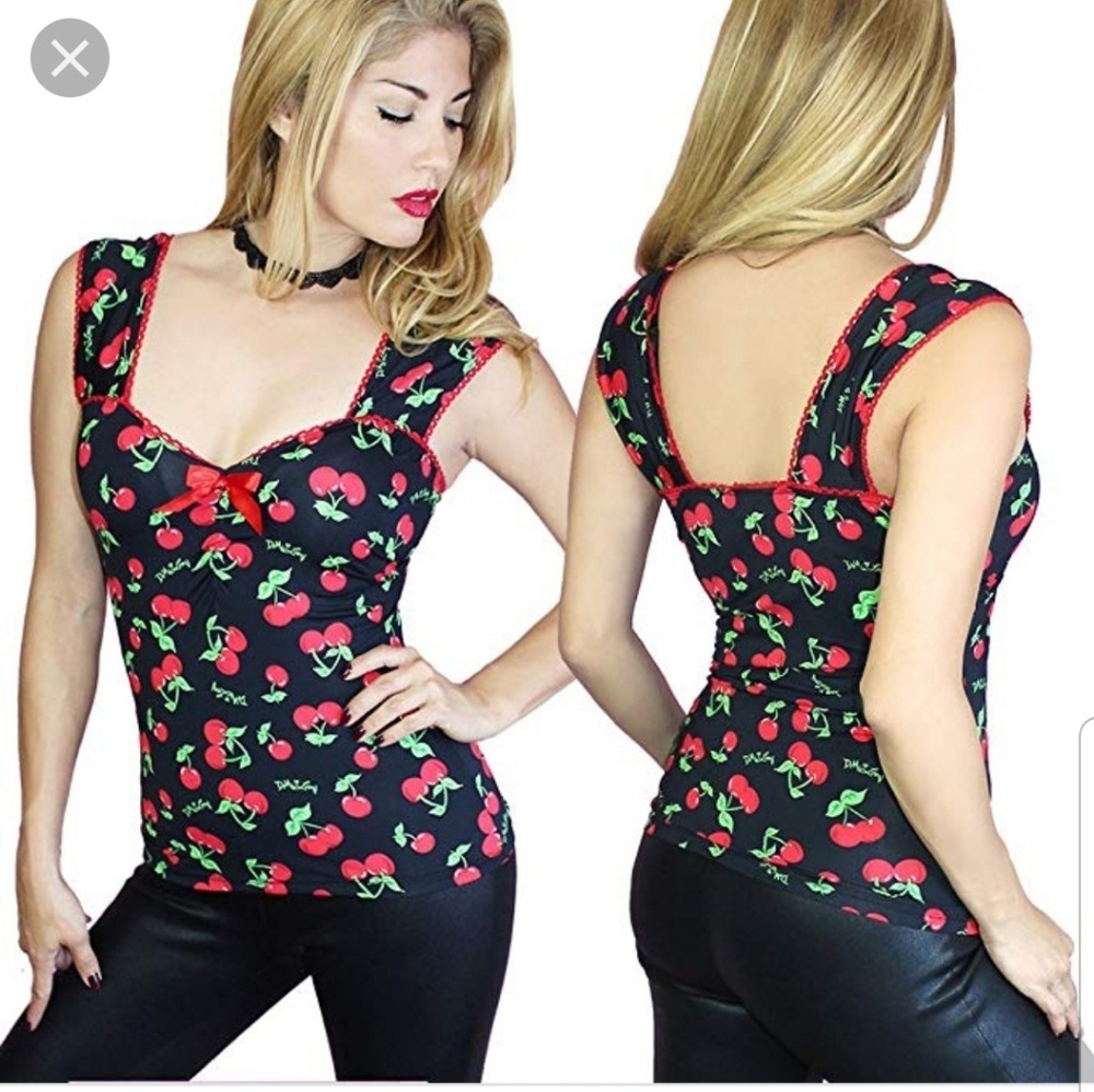 Demi Loon cherry tank pin up rockabilly